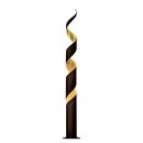 Stehleuchte lineal 6003/P1,1- flammig E27,  L200 cm, rund wei&szlig; blattgold