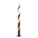 Stehleuchte lineal 6003/P1,1- flammig E27,  L200 cm, rund wei&szlig; blattgold