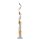 Stehleuchte lineal 6003/P1,1- flammig E27,  L200 cm, rund wei&szlig; blattgold