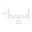 Alu Aufbau-Profil Iso Surf24 flat Galaxy PN4 f. LED-Streifen,  26,80 x 11,70 mm, pro Meter