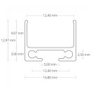 Alu Aufbau-Profil/Kabel-Universalkanal PL10 f&uuml;r Galaxy PL Micro/PN Serie, pro Meter