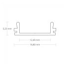 Alu- Profil Galaxy PO15 f. LED-Streifen, au&szlig;enklemmbar ultraflach, 16,80 x 5,20 mm, pro Meter