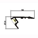 Alu-Profil f&uuml;r Treppen-Stufen Stairs1, 54 x 27,4mm pro Meter