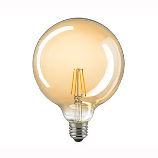 LED Globe filament 125mm, 4,5W, 400lm, warmweiss 2400K, dimmbar, gold