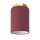 Wand- und Deckenleuchte Fermaluce  messing zylindrisch E27 Lampenschirm &Oslash;15 H&ouml;he18 cm purpurrot