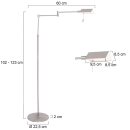 Stehleuchte Retina 2x6W LED h&ouml;henverstellbar, schwenkbar, drehbar DTW 1486