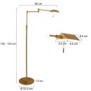 Stehleuchte Retina 2x6W LED h&ouml;henverstellbar, schwenkbar, drehbar DTW 1486