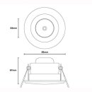 Downlight LED 8W COB IP54 45&deg;  dimmbar inkl. Trafo