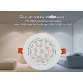 2.4G Downlightspot 9W 15&deg; RGB-CCT 30&deg;schwenkbar wei&szlig;