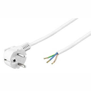 Schutzkontaktkabel mit Stecker Typ F 5m CE zum Konfektionieren