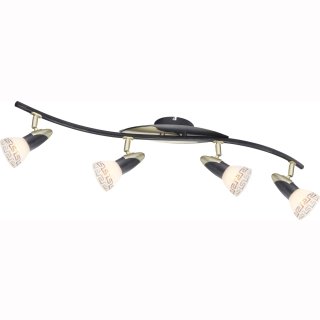 LED Deckenstrahler Novara 4 x E14,  gold patiniert