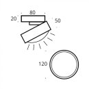 LED PUK Maxx Move 12W 900lm 2700K dreh- und schwenkbar nickel, inkl. Linse