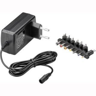 Universal-Steckernetzteil inkl. 7 DC-Adapter max. 24 W und 1,5 A