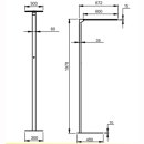 LED Stehleuchte MSDF-016,015, 80W, 8000lm, 120&deg; mit Bewegungssensor, dimmbar