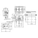 Ein- /Ausschalter Einbau 13x19,2mm Wippschalter 1-polig 250V/3A