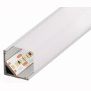 Mikalux Winkelprofil Zagreb, IP65, f&uuml;r einfache LED-Streifen, 16x16mm , pro m