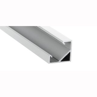 Mikalux Winkelprofil Texas, IP44, f&uuml;r einfache LED-Streifen, 18,5x18 mm , pro m