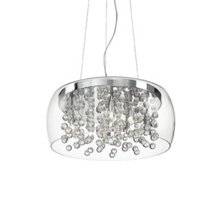 Kristall H&auml;ngeleuchte Audi-80 SP8, D50, 8xG9, h&ouml;henverstellbar, modernes Design chrom