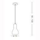 Pendelleuchte Oil-1 SP1, Beton / terracotta,  E27 &Oslash;15, Kabel schwarz