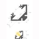 Mikalux Winkelprofil Sophia XL, IP65, f&uuml;r doppelte...