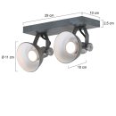 Decken- u. Wandspot Brooklyn LED 2x7W GU10 2200K-2700K DTW 1534