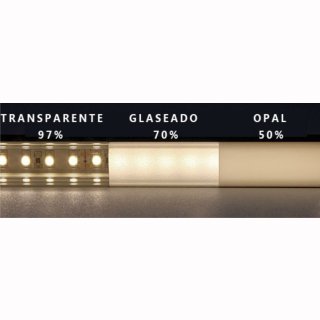Mikalux Abdeckung für LED-Profil Milano, Roma, Frankfurt, Berlin, Sophia  IP65 pro. m opal weiß