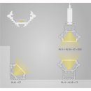 Alu Eck-Profil Galaxy PL11  f. LED-Streifen, 33,64 x 18,55 mm, pro Meter