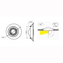 Downlight Spot 20W Superflach Citizen 26&deg; DA:115mm IP44, schwenkbar, wei&szlig;