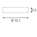 Wand- u. Deckenadapter 1-Phase f&uuml;r Stromschiene 1-Phase, &Oslash;12cm