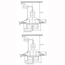 Einbauring Teson schwenkbar GU10 Alu, DA:70mm