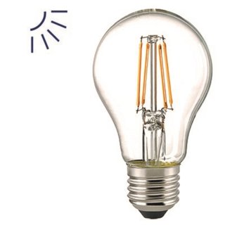 LED- Kugelbirne filament 6,5W E27, 2700K, klar, mit Sensor