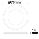 Ein- und Aufbauleuchte Sys-Slim SMD 3W IP52 2800K dim DA=64mm nickel geb&uuml;rstet 