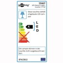 Lupen-Tischleuchte LED 9W, 3 Dioptrien Glaslinse 127mm, wei&szlig; 6 Stufen dimmbar