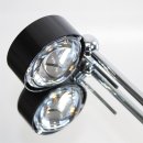 LED Stand-und Leseleuchte PUK Floor Mini LED 2x8W, 2800K, 1200lm, 125cm ohne Linsen, dimmbar inkl. Dimmer anthrazit/chrom