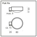 Spiegelklemmleuchte LED PUK Mini Fix 2x8W, 2700K, 1200Lm, ohne Linsen