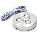 Auf- und Einbauspot LED 3,5W COB, 180&deg;,  Alu poliert,...