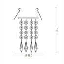 Deckeneinbauleuchte Bossanova GU10 Kristall/transparent, rund, DA=6,5cm