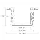 Alu-Profil PL3 / Dive12 mit Einbaulasche f. LED-Streifen...