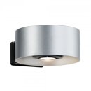 Au&szlig;en- Wandleuchte Cone, 2x6W, up &amp; down, 30&deg;, 60&deg; und 90&deg;, IP44, silber