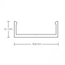 Alu Aufbau-Profil/Kabel- und Befgestigungs-Universalkanal PL10.1 f&uuml;r Galaxy PL Micro/PN Serie, pro Meter