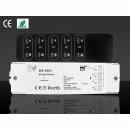 Sys-One-single color 5 Zonen Dimmer Funk-Fernbedienung schwarz  (passender Empf&auml;nger SYS 2501x)