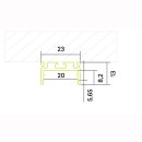 Alu-Aufbauprofil Retone R26  f&uuml;r LED-Streifen,23x13 mm, pro Meter