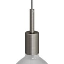 Zylindrisches E27-Lampenfassungs-Kit aus Metall mit 7 cm Kabelklemme schwarz
