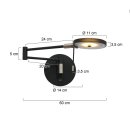 Wandleuchte Turound  1x10W LED, 2700K, dim, schwenkbar