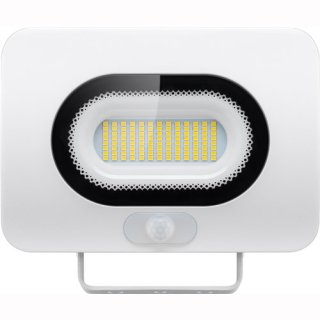 LED Fluter slim design mit Bewegungsmelder 50W, IP65, 110&deg; 4000K