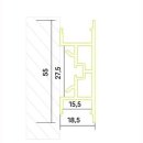 Alu-Aufbauprofil Retone R2  f&uuml;r LED-Streifen, 55x18,5 mm, pro Meter