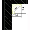 Alu-Aufbauprofil Retone R1, 45&deg;, f&uuml;r LED-Streifen, 17,5x17,5 mm, pro Meter