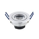 LED Downlight 5,5W Argent 380lm 3000K 36&deg; dim Alu...