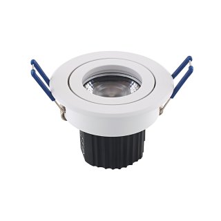 LED Downlight 9W Argent 640lm 3000K 36&deg; dim weiss 