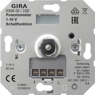 GIRA Potentiometer 030900 1-10 V Schaltfunktion Einsatz